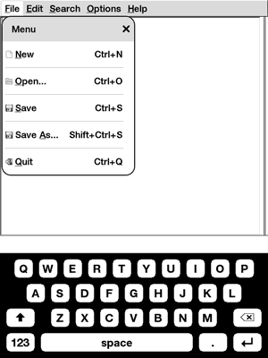 kindle touch notepad screenshot